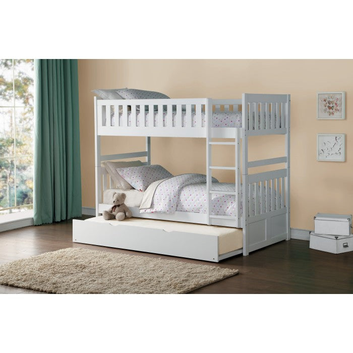B2053W-1*R (4) Twin/Twin Bunk Bed with Twin Trundle - B2053W-1*R