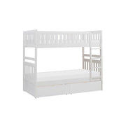 B2053W-1*T (4) Twin/Twin Bunk Bed with Storage Boxes - B2053W-1*T