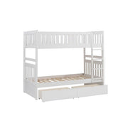 B2053W-1*T (4) Twin/Twin Bunk Bed with Storage Boxes - B2053W-1*T