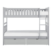 B2063-1*T (4) Twin/Twin Bunk Bed with Storage Boxes - B2063-1*T