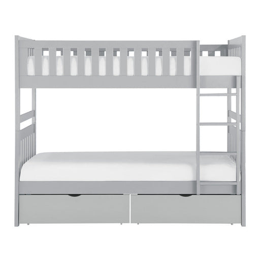 B2063-1*T (4) Twin/Twin Bunk Bed with Storage Boxes - B2063-1*T