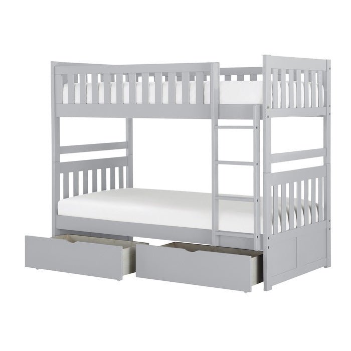 B2063-1*T (4) Twin/Twin Bunk Bed with Storage Boxes - B2063-1*T