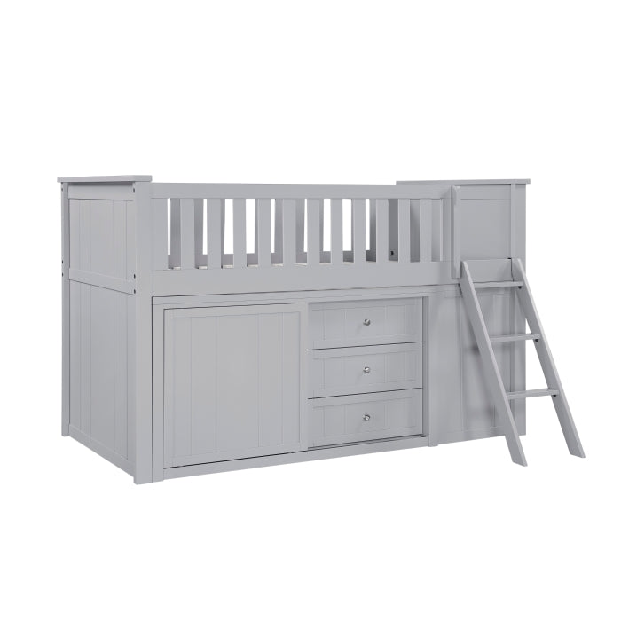 B2063LL-1*BC2DR (6) Low Loft Bunk with Bookcase and 2 Dressers - B2063LL-1*BC2DR
