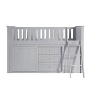 B2063LL-1*BC2DR (6) Low Loft Bunk with Bookcase and 2 Dressers - B2063LL-1*BC2DR