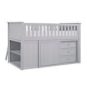 B2063LL-1*BC2DR (6) Low Loft Bunk with Bookcase and 2 Dressers - B2063LL-1*BC2DR