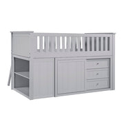 B2063LL-1*BC2DR (6) Low Loft Bunk with Bookcase and 2 Dressers - B2063LL-1*BC2DR