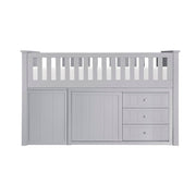 B2063LL-1*BC2DR (6) Low Loft Bunk with Bookcase and 2 Dressers - B2063LL-1*BC2DR