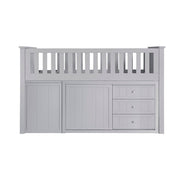 B2063LL-1*BC2DR (6) Low Loft Bunk with Bookcase and 2 Dressers - B2063LL-1*BC2DR