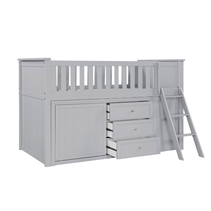 B2063LL-1*BC2DR (6) Low Loft Bunk with Bookcase and 2 Dressers - B2063LL-1*BC2DR