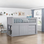 B2063LL-1*BC2DR (6) Low Loft Bunk with Bookcase and 2 Dressers - B2063LL-1*BC2DR