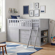 B2063LL-1*BC2DR (6) Low Loft Bunk with Bookcase and 2 Dressers - B2063LL-1*BC2DR