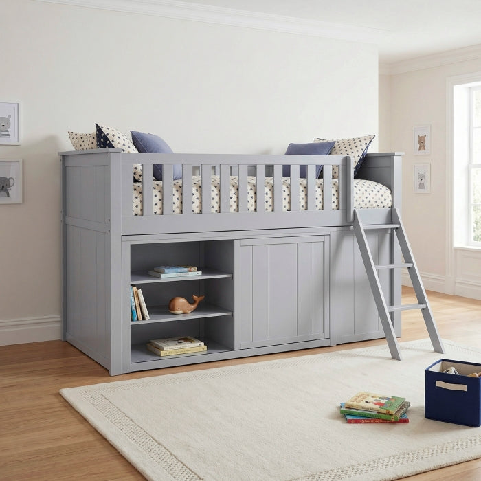 B2063LL-1*BC2DR (6) Low Loft Bunk with Bookcase and 2 Dressers - B2063LL-1*BC2DR
