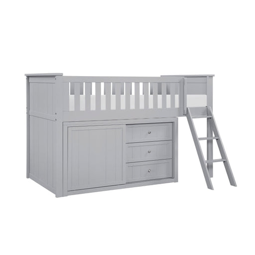 B2063LL-1*DR (4) Low Loft Bunk with Dresser - B2063LL-1*DR