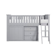 B2063LL-1*DR (4) Low Loft Bunk with Dresser - B2063LL-1*DR