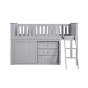 B2063LL-1*DR (4) Low Loft Bunk with Dresser - B2063LL-1*DR