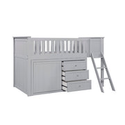 B2063LL-1*DR (4) Low Loft Bunk with Dresser - B2063LL-1*DR