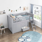 B2063LL-1*DR (4) Low Loft Bunk with Dresser - B2063LL-1*DR