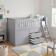 B2063LL-1*DR (4) Low Loft Bunk with Dresser - B2063LL-1*DR