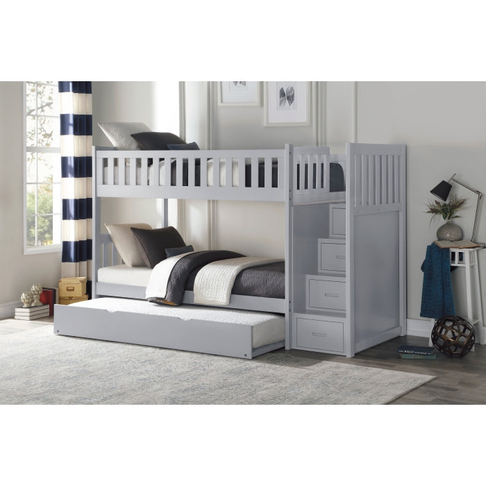 B2063SB-1*R (5) Twin/Twin Step Bunk Bed with Twin Trundle - B2063SB-1*R