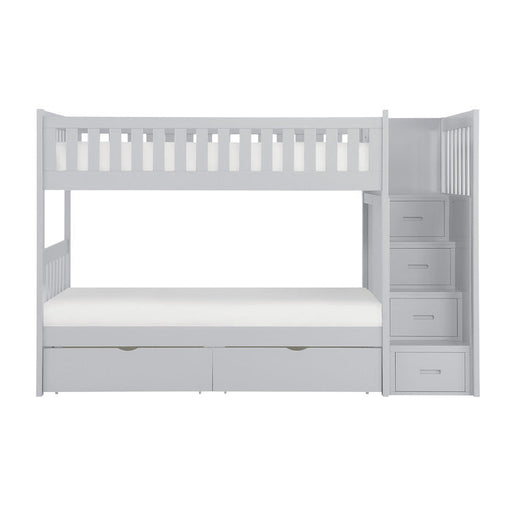 B2063SB-1*T (5) Twin/Twin Step Bunk Bed with Storage Boxes - B2063SB-1*T