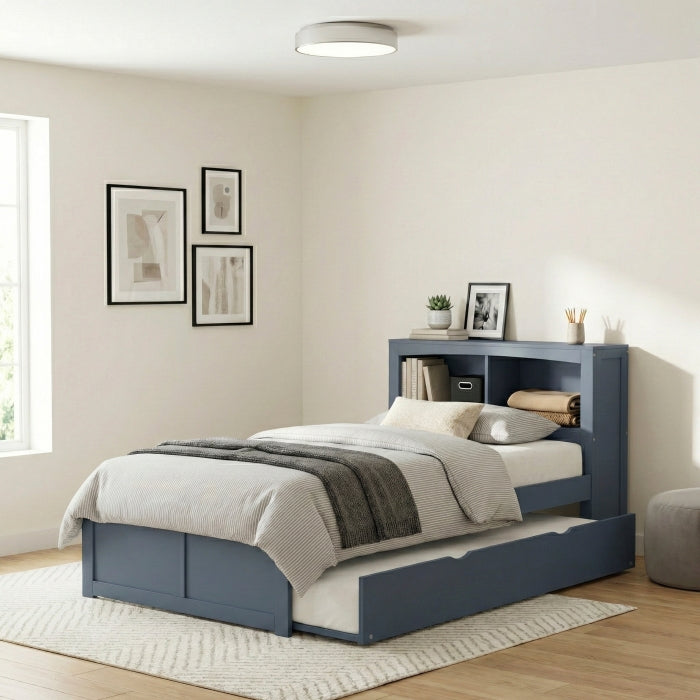 B2083BUBC-1* (2) Twin Bookcase Platform Bed - B2083BUBC-1*