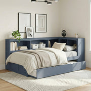 B2083BUBC-1BC* (3) Twin Bookcase Corner Platform Bed - B2083BUBC-1BC*