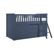 B2083BULL-1*BC2DR (6) Low Loft Bunk with Bookcase and 2 Dressers - B2083BULL-1*BC2DR