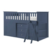 B2083BULL-1*BC2DR (6) Low Loft Bunk with Bookcase and 2 Dressers - B2083BULL-1*BC2DR