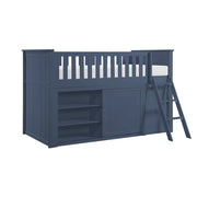 B2083BULL-1*BC2DR (6) Low Loft Bunk with Bookcase and 2 Dressers - B2083BULL-1*BC2DR