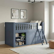 B2083BULL-1*BCDR (5) Low Loft Bunk with Bookcase and Dresser - B2083BULL-1*BCDR