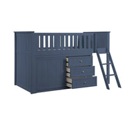 B2083BULL-1*DR (4) Low Loft Bunk with Dresser - B2083BULL-1*DR