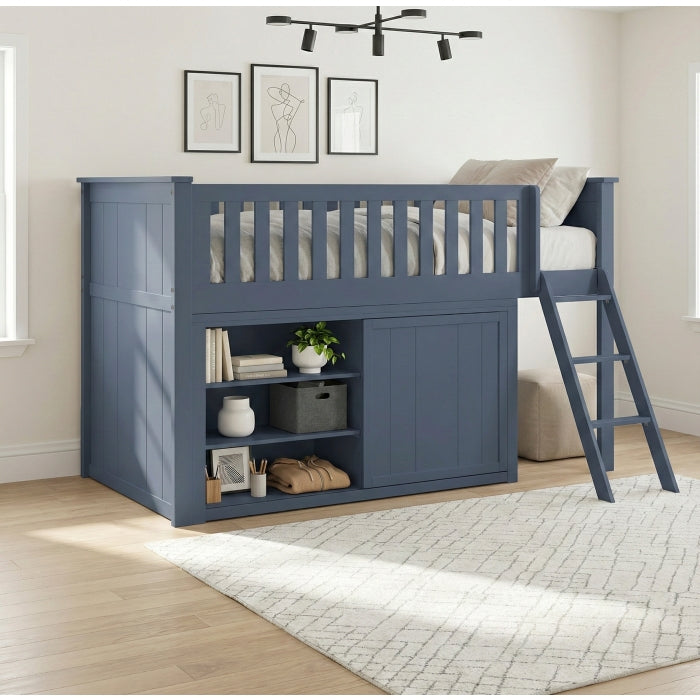 B2083BULL-1*DR (4) Low Loft Bunk with Dresser - B2083BULL-1*DR
