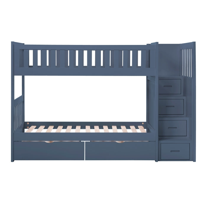 B2083BUSB-1* (4) Twin/Twin Step Bunk Bed - B2083BUSB-1*