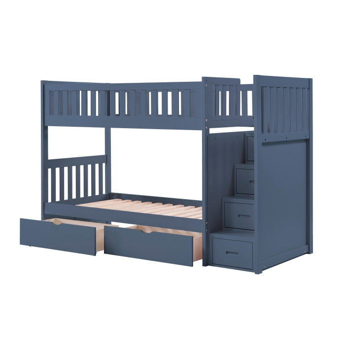 B2083BUSB-1* (4) Twin/Twin Step Bunk Bed - B2083BUSB-1*