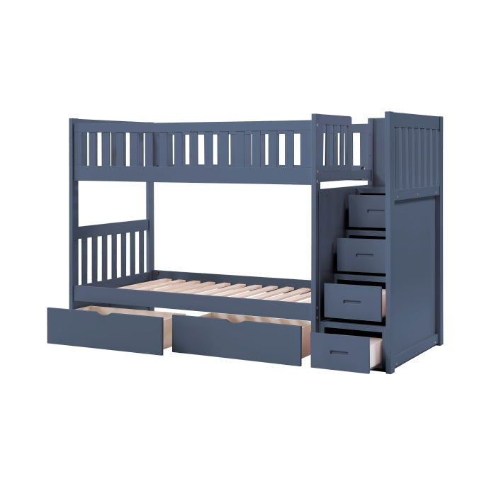 B2083BUSB-1* (4) Twin/Twin Step Bunk Bed - B2083BUSB-1*