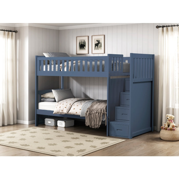B2083BUSB-1* (4) Twin/Twin Step Bunk Bed - B2083BUSB-1*