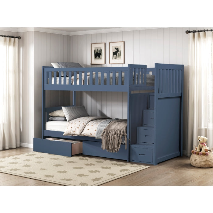 B2083BUSB-1* (4) Twin/Twin Step Bunk Bed - B2083BUSB-1*