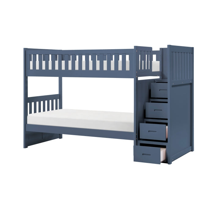 B2083BUSB-1* (4) Twin/Twin Step Bunk Bed - B2083BUSB-1*