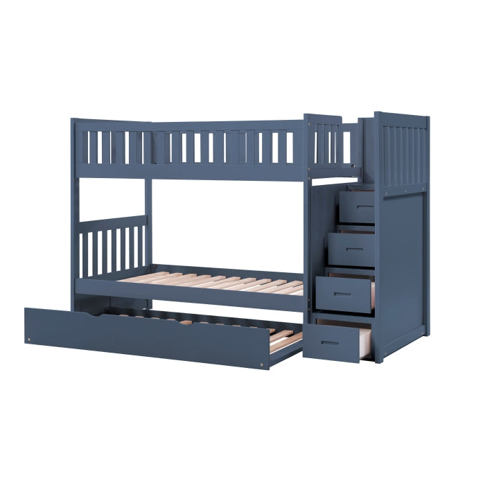 B2083BUSB-1* (4) Twin/Twin Step Bunk Bed - B2083BUSB-1*