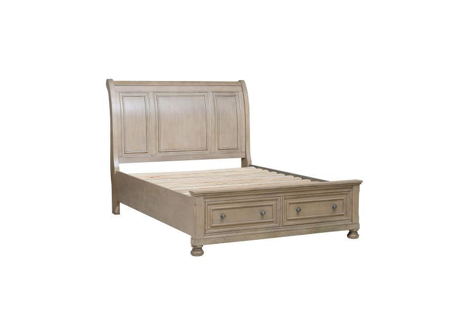Bethel Eastern King Sleigh Platform Bed With Footboard Storages 2259Kgy-1Ek | Homelegance