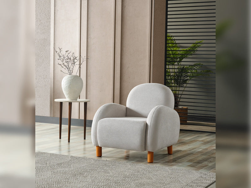 Bahama 4-pieces (2 Sofa & 2 Chair) Livingroom in White - Anthracite - 200-ELIF-BAH-A181-3311