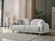 Bahama 4-pieces (2 Sofa & 2 Chair) Livingroom in White - Green - 200-ELIF-BAH-A182-3311