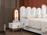 Bahama Bedroom (Queen Frame With Headboard & Dresser With Mirror & Ottoman & 2 Nightstand) - 200-ELIF-BAH-A251-QBED-SET