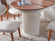 Bahama Diningroom (Consol With Mirror & Dining Table & 6 Dining Chair) - 115-BAH-DT-SET