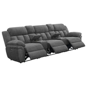Bahrain 5-piece Power Home Theater Seating Charcoal - 609541PT