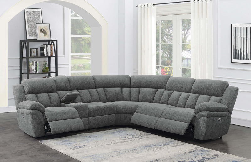 Bahrain 6-piece Modular Power Reclining Sectional Charcoal - 609540P