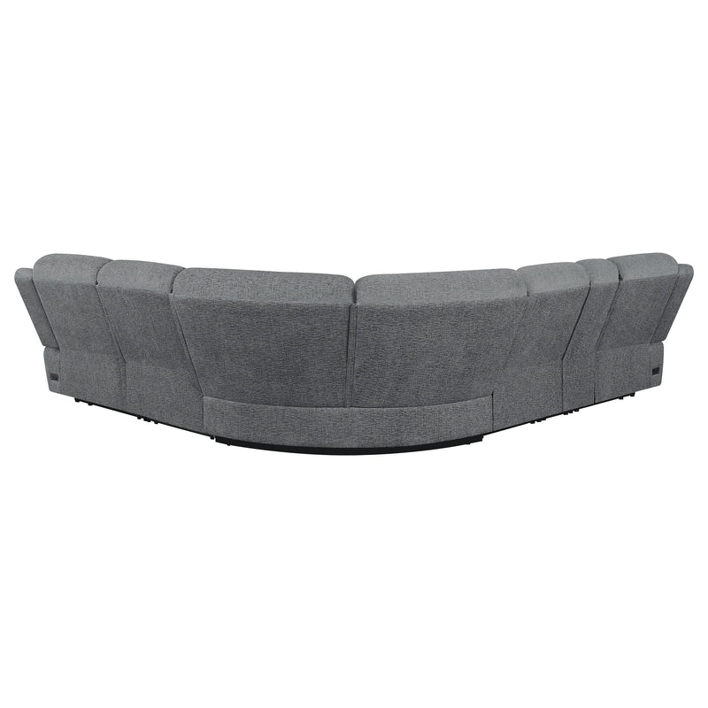 Bahrain 6-piece Modular Power Reclining Sectional Charcoal - 609540P