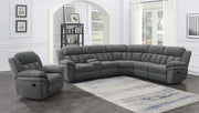 Bahrain 6-piece Modular Reclining Sectional Sofa Charcoal - 609540