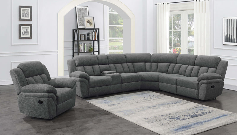 Bahrain 6-piece Modular Reclining Sectional Sofa Charcoal - 609540