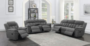 Bahrain Upholstered Glider Recliner Charcoal - 609543